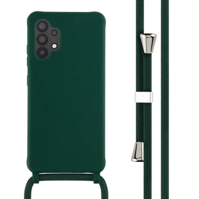 Afbeelding van Samsung Galaxy A32 (4G) Hoesje Siliconen en TPU (zacht) iMoshion Softcase/Koordhoesje/Backcover Donkergroen Telefoonhoesje