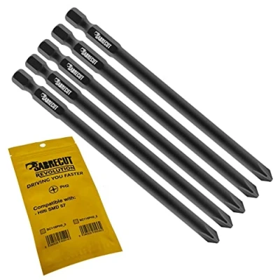 Afbeelding van 5 x SabreCut SC116PH2_5 116mm PH2 Compatibel met Hilti SMD 57 SMD57 116/4 1/2 Autofeed Gebundelde gipsplaten Schroevendraaier Gun Bit Single Ended Phillips No.2 Heavy Duty