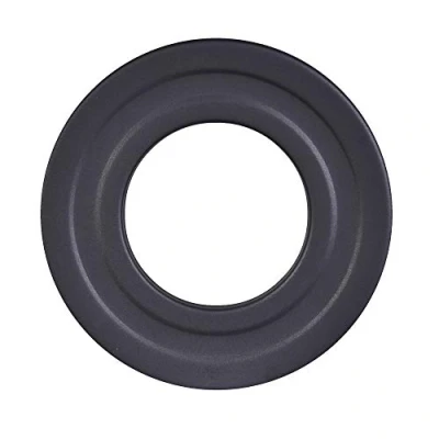 Afbeelding van FIREFIX R80/R rozet voor pelletkachelbuis van 1,2 mm dik staal, geschikt 80 diameter, Senotherm, zwart, stijf