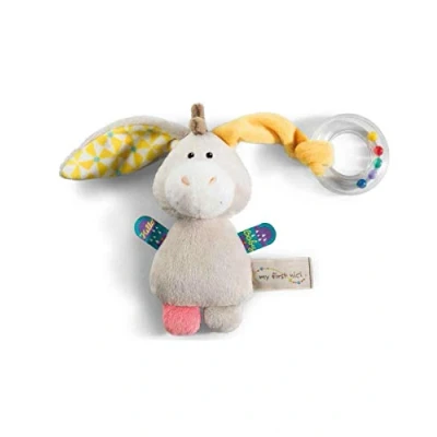 Afbeelding van Nici 42080 My First knuffeldier ezel Muli met ringrassel, 14, 5 x 7, cm, beige