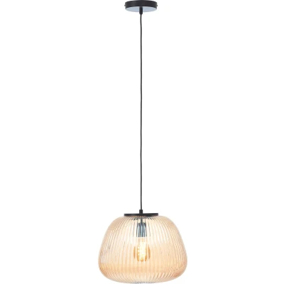 Afbeelding van Brilliant Kaizen Hanglamp Glas 1xE27 Max 40W Amber/zwart