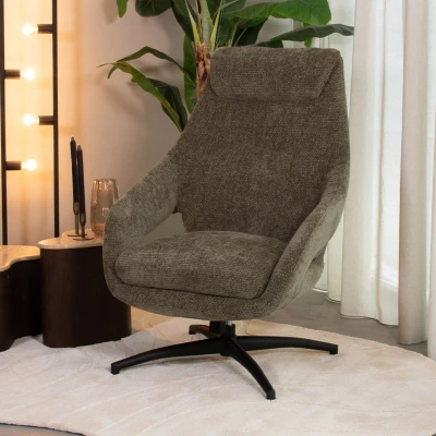 Afbeelding van LABEL51 Maxwell Fauteuil Groen Velvet One Size