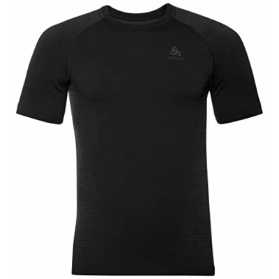 Afbeelding van Ondershirt Odlo Men BL Top Crew Neck S/S Performance Warm Eco Black New Graphite Grey XL