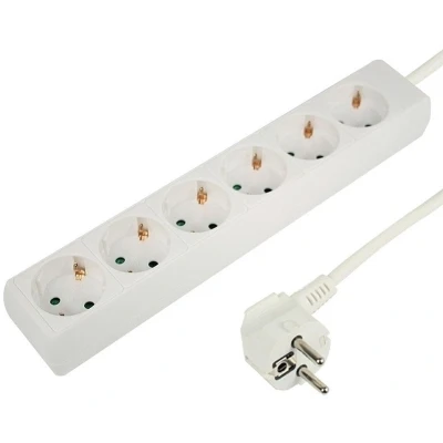 Afbeelding van Tafelcontactdoos 6V + RA 1.5 meter 3x1.0mm² wit