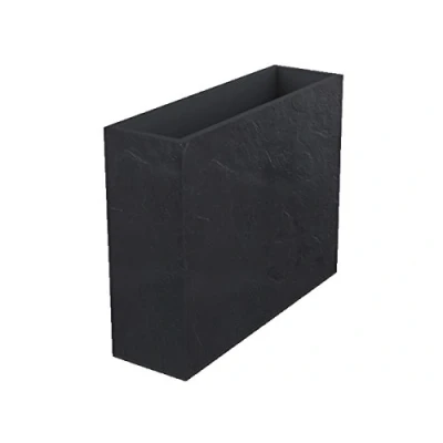 Afbeelding van EDA Wandwand Loft XL Volcania 63 L Kunststeen decor Dubbelwandig Wateropslagzone 99 x 29 78 cm Antracietgrijs