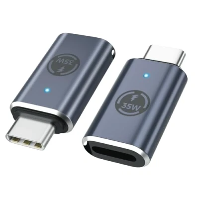 Afbeelding van MoKo Lightning Female to USB C Male Adapter 2 Pack, Converter for iPhone 15 Series, iPad Pro/Air, Fast Charging/Data Sync, NOT Headphone/OTG, Gray