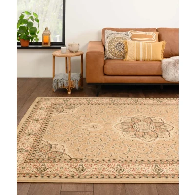 Afbeelding van Perzisch Tapijt Mirage Majesty Beige 160x230 Cm