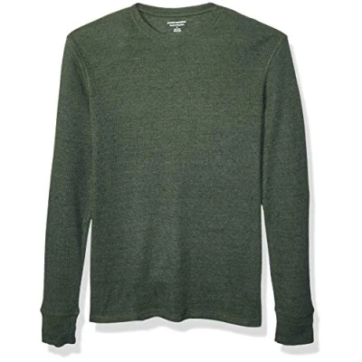 Afbeelding van Amazon Essentials Men&#039;s Shirt met lange mouwen, wafelpratoon en normale pasvorm, Olijfgroen, XL