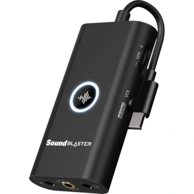 Afbeelding van Sound Blaster G3 Console Gaming DAC USB C (Zwart) Draagbare externe Amp voor PS4, PS5, Nintendo Switch, PC, en Mac