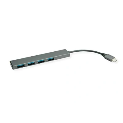 Afbeelding van ROLINE USB 3.2 Gen 1 hub, 4 poorts, type C aansluitkabel