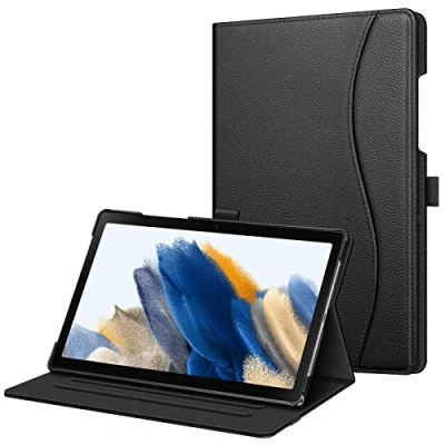 Afbeelding van FINTIE Hoesje voor Samsung Galaxy Tab A8 10,5 inch 2022 Model (SM X200/X205) Foliostandaard met meerdere kijkhoeken en zak, automatisch wekken/slapen, zwart