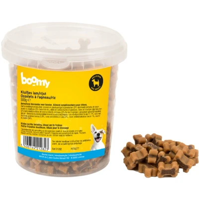 Afbeelding van Boomy Hondensnacks Beloningssnoepjes Lam/rijst mix 2 x 500g