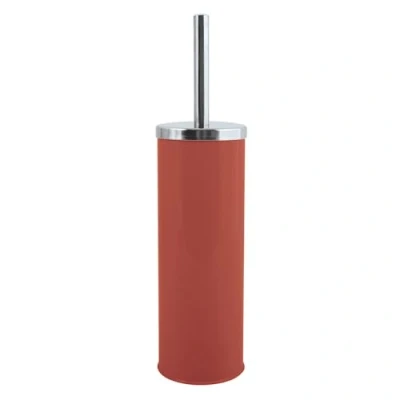 Afbeelding van MSV Toiletborstel in houder/wc borstel metaal terracotta 38 cm Toiletborstels