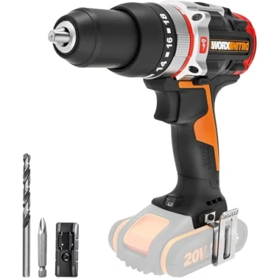 Afbeelding van Worx WX354.9 Klopboormachine Brushless Slammer Drill 20 V S/Bat, V, zwart