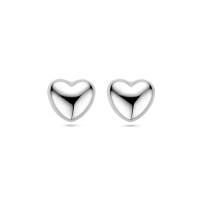 Afbeelding van Zilver Gerhodineerd Oorknoppen Hart 1338567