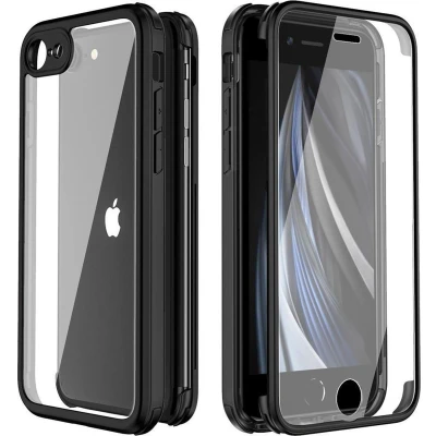 Afbeelding van Valenta Tempered Glass Full Cover Bumper Case Apple iPhone 7/8/SE (2020/2022) zwart 584661