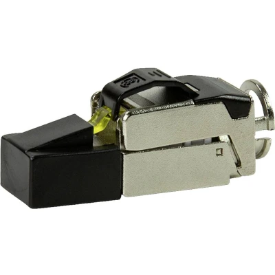 Afbeelding van LogiLink MP0081 Op locatie monteerbare stekker, Cat.8.1, afgeschermd, PrimeLine Zwart, Zilver 1 stuk(s)