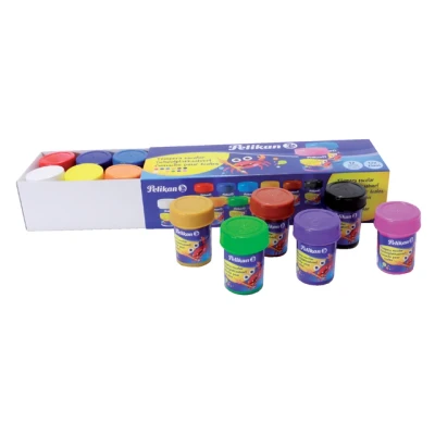 Afbeelding van Plakkaatverf Pelikan 20ml assorti doos à 12 potjes
