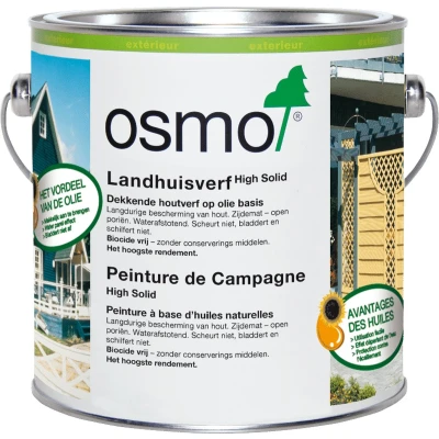 Afbeelding van Osmo Landhuisverf 2704 Steengrijs 2.5 Liter Steengrijze beits voor buiten Buitenverf Hout Verf Verfolie