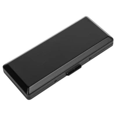 Afbeelding van Elegant, modieus en minimalistisch sigarettenetui van metaal, geschikt voor 10 sigaretten 100 mm, perfect vrouwen, licht duurzaam metalen design (zwart, stuks stuks)
