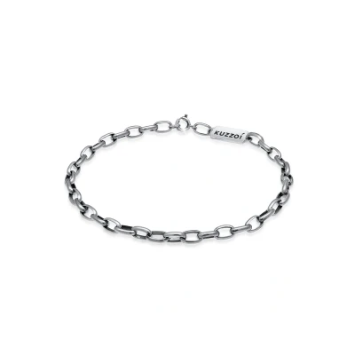 Afbeelding van Kuzzoi Basic Chain Armband, Heren, Maat: 23, Schwarz