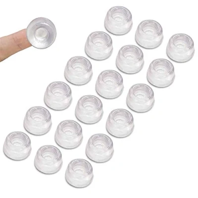 Afbeelding van Uni Fine Shop Elastische transparante buffer, 22 mm, zelfklevende aanslagbuffer, meubelbuffer, rubberen noppen voor meubels, luidsprekers, kunst, elektrische apparaten, 18 stuks