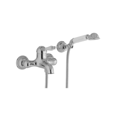 Afbeelding van Huber Croisette Badmengkraan met handdoucheset Chroom CM00012021