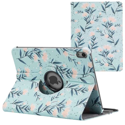Afbeelding van Apple iPad 10 (2022) 10.9 inch Hoes: imoshion 360 Draaibare Design Bookcase 2.0 Flowers Kunstleder Tablet Hoezen