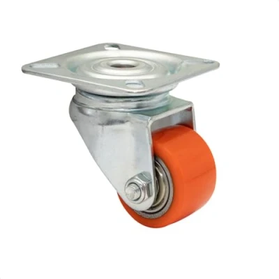 Afbeelding van WAGNER Soft zwenkwiel MINI diameter 35 mm, bouwhoogte 60 kogellager, softloopvlak, staal &amp; gietijzer, rood/zilver, aanschroefplaat x draagkracht 100 kg 04693501
