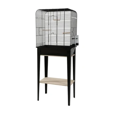 Afbeelding van Zolux Vogelkooi Chic Loft Met Meubel Zwart 134X53,5X33,5 cm Hoogte kooi zonder meubel: 64 (406271)