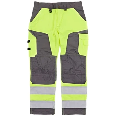 Afbeelding van Blaklader Werkbroek HIgh Vis zonder spijkerzakken 1566 1811 Geel/Medium Grijs D84
