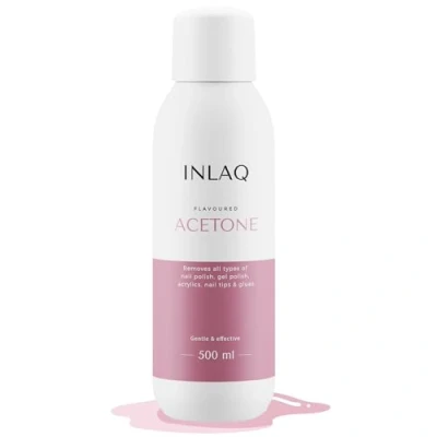 Afbeelding van INLAQ® Pure Aceton Nagellak Verwijderaar 500 ml UV Gel LED Nagelreiniger