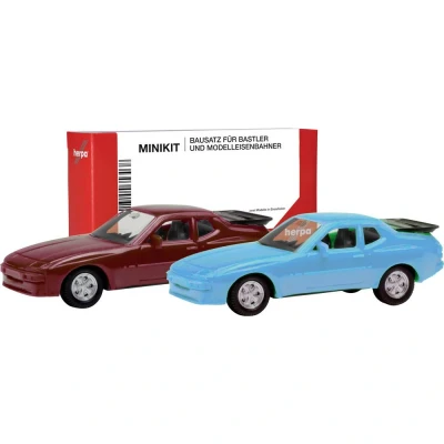 Afbeelding van Herpa 012768 004 H0 Auto Porsche 944, rood en blauw