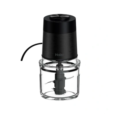 Afbeelding van Haier HCH5B1 Elektrische hakmolen met 0,5 l glazen kom, 550 W, 2 snelheden, groentehakmolen, anti slip bodem, vaatwasmachinebestendig