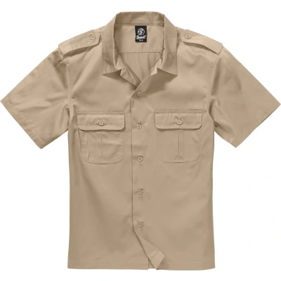 Afbeelding van Brandit Herren US HEMD Overhemd, Heren, Maat: Large, Grey