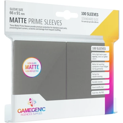 Afbeelding van Gamegenic Sleeves Matte Prime Dark Gray (100 stuks)