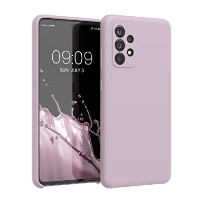 Afbeelding van kwmobile telefoonhoesje geschikt voor Samsung Galaxy A52 / 5G A52s Hoesje met siliconen coating Smartphone case in licht oudroze
