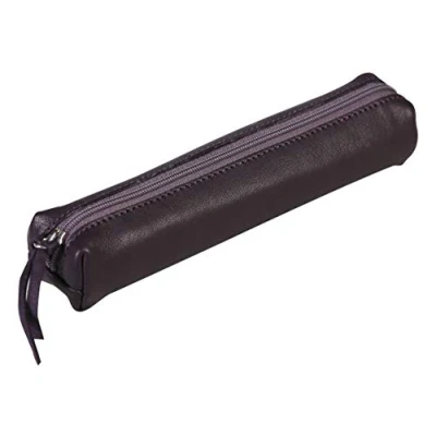 Afbeelding van Clairefontaine Lawrence Slim, 410081C pennenetui, van lamsleer, 19,5 x 2,5 4 cm, 1 stuk, aubergine