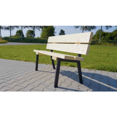 Afbeelding van Tuinbank Frame Zwart Stalen voor Set 2 stuks