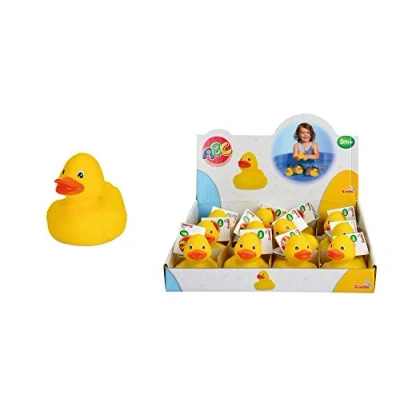 Afbeelding van Simba 104013533 ABC badeend, 8 cm, geel, badplezier, badspeelgoed, watereend, bad eend, pieeend, vanaf 3 maanden