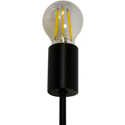 Afbeelding van Lucande vloerlamp 1licht Glas, metaal H: 151 cm E27 wit, zwart