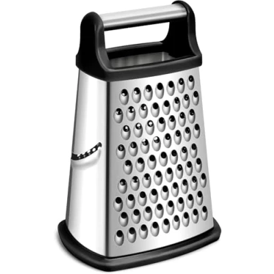 Afbeelding van JUYILSU 4 zijdige rasp van roestvrij staal, keukenrasp voor grof en fijn raspen, fruit, groenten, wortelen, kaas, vaatwasmachinebestendig.