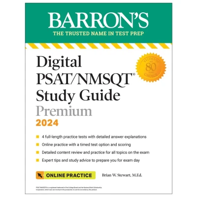 Afbeelding van Barron&#039;s Test Prep Digital PSAT/NMSQT Study Guide Premium, 2024: 4 Practice Tests + Comprehensive Review Online