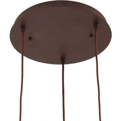 Afbeelding van Lindby hanglamp 3lichts Glas, ijzer E27 rookgrijs, koffie