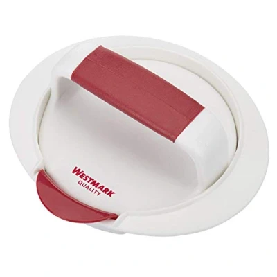Afbeelding van Westmark Hamburgerpers, hamburgermaker, diameter 11,5 cm, kunststof, wit/rood, 62332260