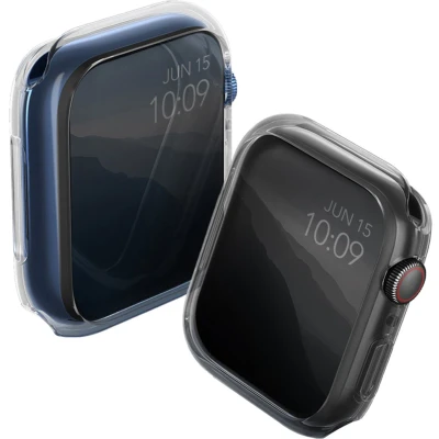 Afbeelding van Apple Watch 41 mm Hoes: Uniq Glase Softcase Transparant Siliconen En TPU (zacht) Smart Covers