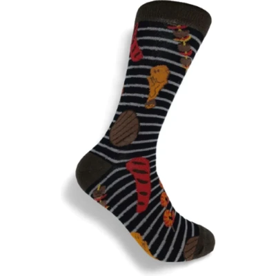 Afbeelding van JustSockIt BBQ sokken Barbeque Leuke cadeau voor mannen Verjaardag