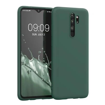 Afbeelding van kwmobile telefoonhoesje geschikt voor Xiaomi Redmi Note 8 Pro Hoesje smartphone Back cover in dennengroen