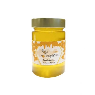 Afbeelding van Premium acaciahoning Spanje 450g Honingwinkel ( Honing Vloeibaar Honingpot