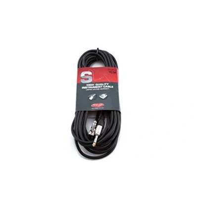 Afbeelding van Stagg SGC10PL DL Pro Series 10m Angled Jack Instrumentkabel Zwart
